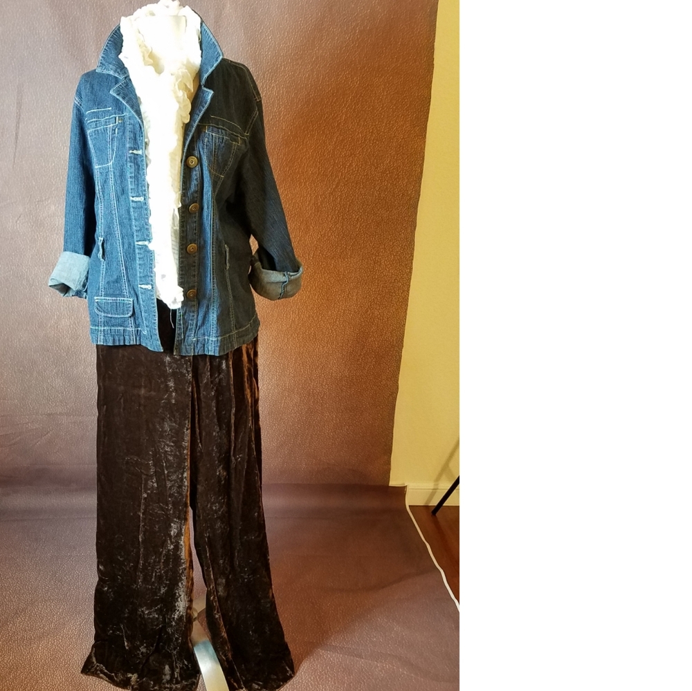 nwt J.Jill velvet wide leg pants